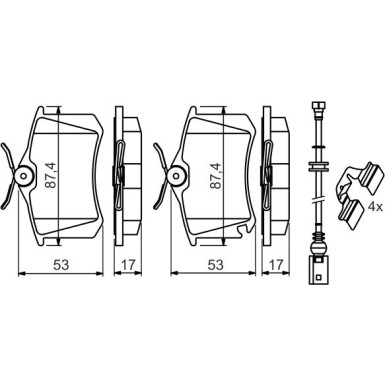 Bremsklötze | CITROEN,VW,PEUGEOT,SEAT | 0 986 494 598