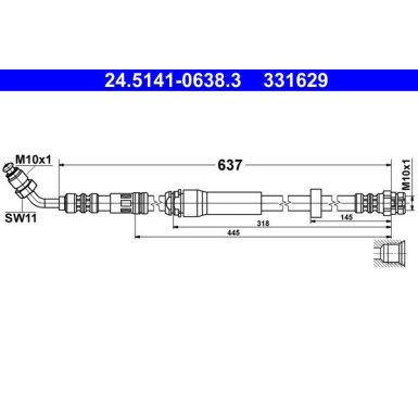 Bremsschlauch | 24.5141-0638.3