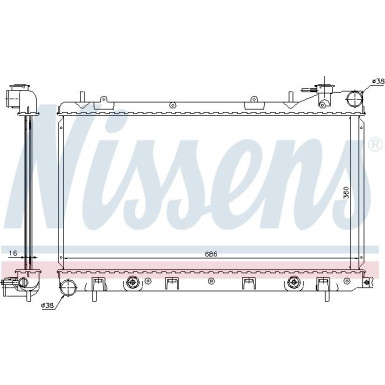 Wasserkühler PKW | SUBARU FORESTER 2.0 AUT 02 | 67728