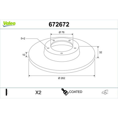 VALEO Bremsscheibe | 672672