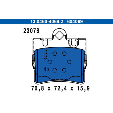 Bremsbelagsatz Db T. W220/C215 98-06 | 13.0460-4069.2