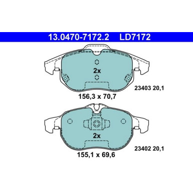 Bremsbelagsatz Opel P. Astra/Signum/Vectra 03- Keramik | 13.0470-7172.2