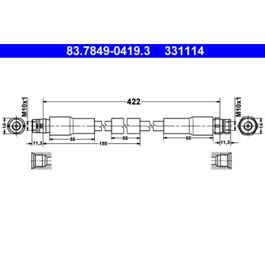 Bremsschlauch | 83.7849-0419.3