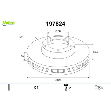 VALEO Bremsscheibe | 197824