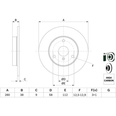 Bremsscheibe VA | SMART Fortwo,CC,Cabrio 98 | 0 986 478 479