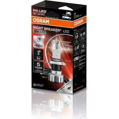 H4 NIGHT BREAKER LED SMART +330% StVZO-Konform LED Moto 1St. Osram | 64193DWNBSM-1HB