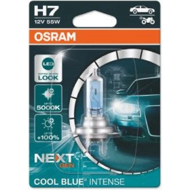 H7 12V 55W PX26d Cool Blue Intense NextGen. 5000K +100% 1 St. Osram | Cool Blue Intense, 1er-Blister | 64210CBN-01B