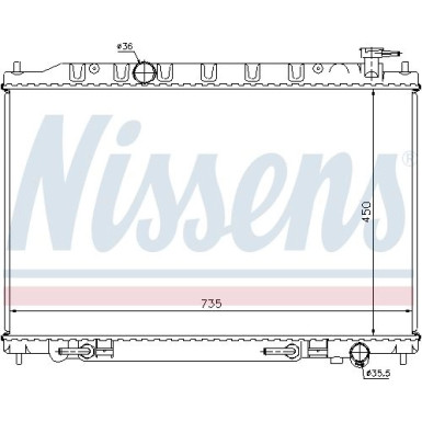 Wasserkühler PKW | NISSAN MURANO 3,5 AUT 04 | 68712