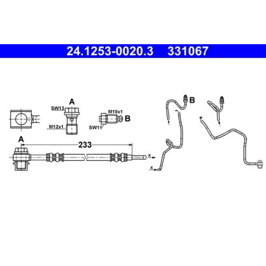 Bremsschlauch | 24.1253-0020.3