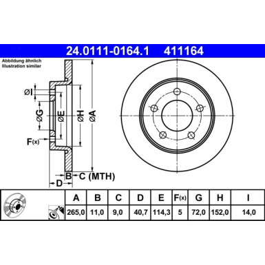 Bremsscheibe | 24.0111-0164.1