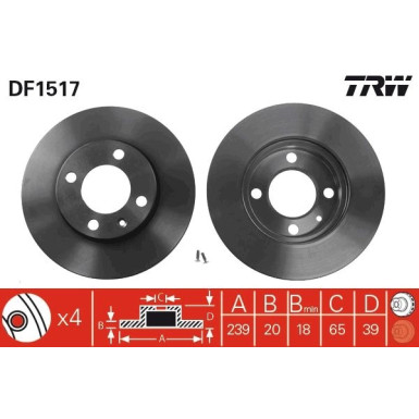 Bremsscheibe Vw P. Golf Gti | DF1517