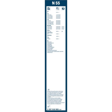 BOSCH | Wischerblatt N55 | NKW (1Stk. li+re verwendbar) | 3397018155