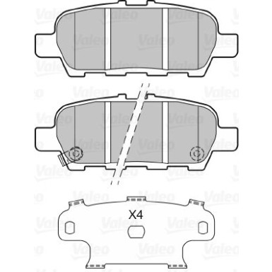 VALEO Bremsbeläge | 601148