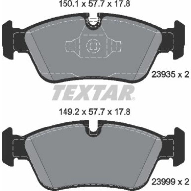 Bremsbelagsatz Bmw P. E81/90/91 | 2393501