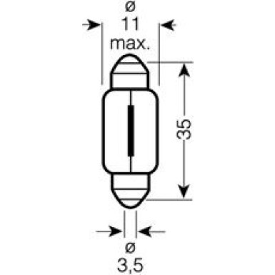 C5W Osram | 12V 5W SV8.5-8 | Ultra Life, 36mm | 6418ULT