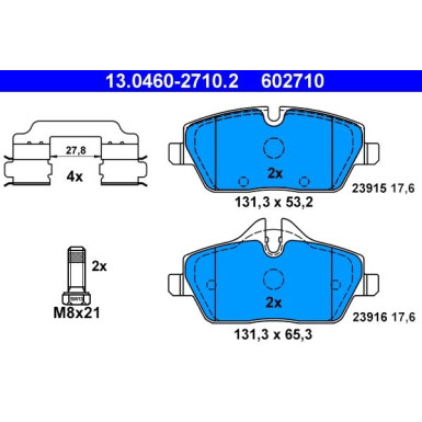 Bremsbelagsatz Bmw S. 1 1.6-2.0 03-12 | 13.0460-2710.2