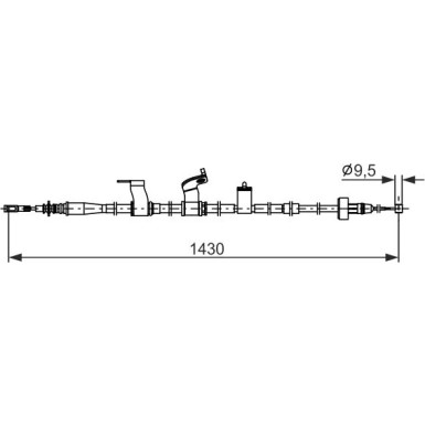 Handbremsseil | KIA Picanto 2 11-17 | 1987482845