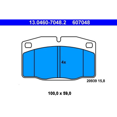 Bremsbelagsatz Opel P. Ascona/Corsa/Kadett/Vectra 75-95 | 13.0460-7048.2