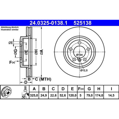 Bremsscheibe Bmw S. 3 (E46) 99-07 Power Disc | 24.0325-0138.1