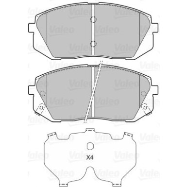 VALEO Bremsbeläge | 598934