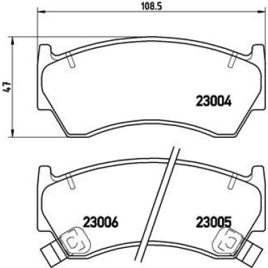 BREMBO Bremsklötze VA | NISSAN Almera 95-01 | P 56 033