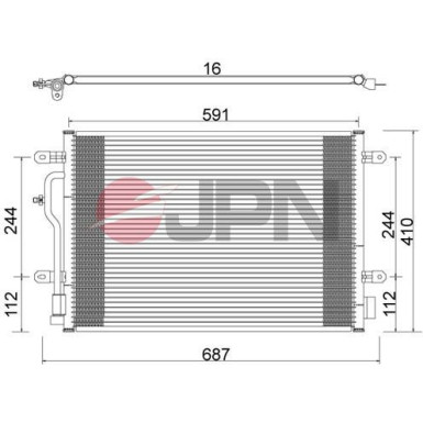 JPN Kondensator, Klimaanlage | 60C9075-JPN