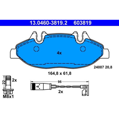 Bremsbelagsatz Db P.Vito/Viano 03 | 13.0460-3819.2