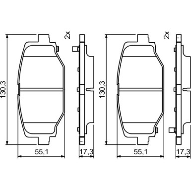 Bremsklötze HA | FIAT Freemont 11 | 0 986 494 767