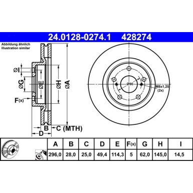 Bremsscheibe | 24.0128-0274.1