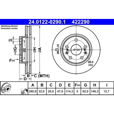 Bremsscheibe Suzuki P. Sx4/Vitara 1.4-1.6 13 | 24.0122-0290.1