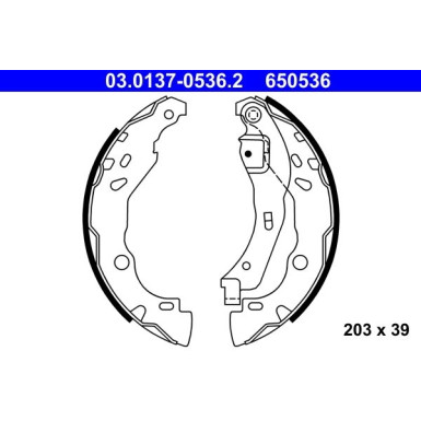 ATE Bremsbacken | 03.0137-0536.2