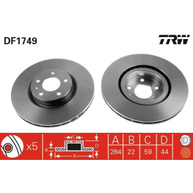 Bremsscheibe Fiat/Lancia P | DF1749