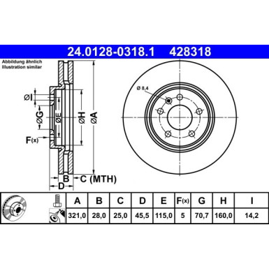 Bremsscheibe | 24.0128-0318.1