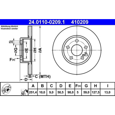 Bremsscheibe Alfa Bd. 147/156 97-10 | 24.0110-0209.1