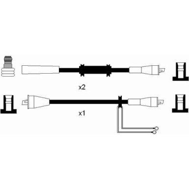 RC-FT1205 NGK | Zündkabelsatz | FIAT 500 0.5 65-75 | 6980