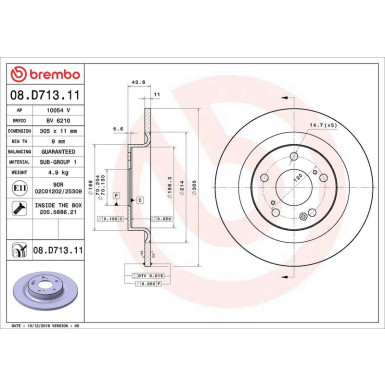 Bremsscheibe HA | HONDA | 08.D713.11