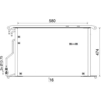 MAHLE Kondensator, Klimaanlage | AC 947 000S