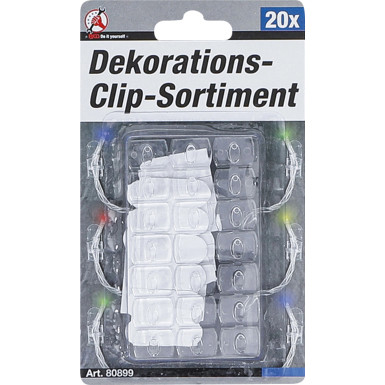 BGS Dekorations-Clip-Sortiment | transparent | 20-tlg | 80899