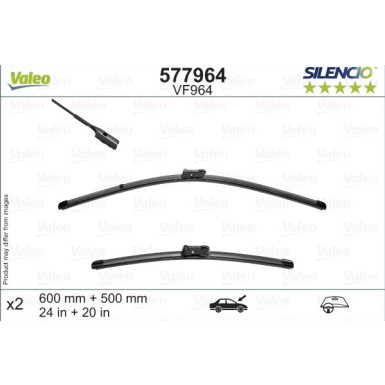 VALEO Silencio Flat Blade Set | Flachbalkenwischer | 577964