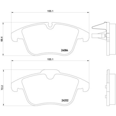 BREMBO Bremsklötze VA | CITROËN C5 III (RD_) | P 61 106