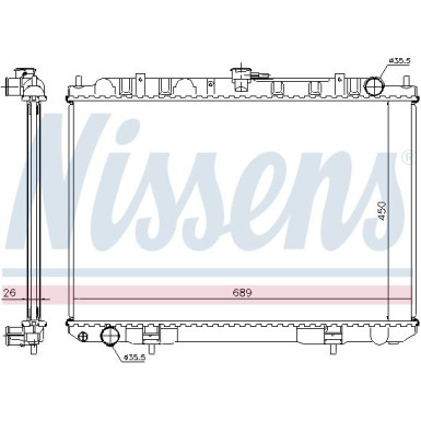 Wasserkühler PKW | NISSAN X-TRAIL 2.2 D 01 | 68703A