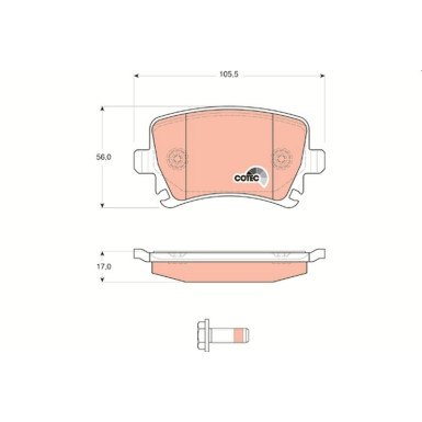 Bremsklötze HA | AUDI,SEAT,SKODA,VW Golf V,VI 06 | GDB1622