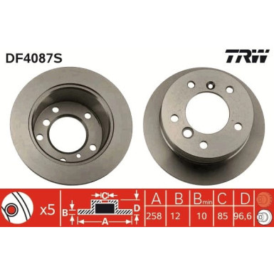 Bremsscheibe Db T. Sprinter # | DF4087S