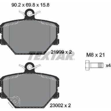 Bremsbelagsatz Smart P. 0,6/0,7/0,8 98-/Fortwo 07 | 2199901