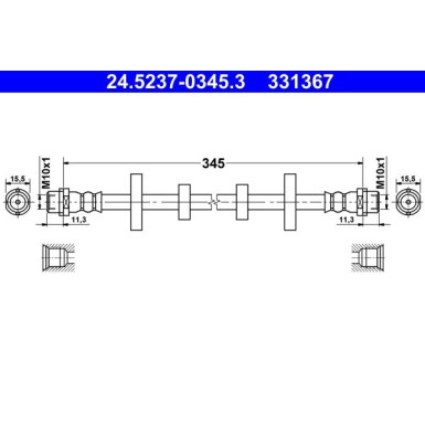 Bremsschlauch | 24.5237-0345.3