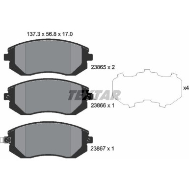 Bremsbelagsatz Subaru P. Impreza/Legacy 03 | 2386501