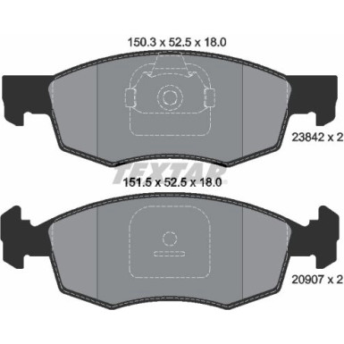 Bremsbelagsatz Fiat P. Doblo 00 | 2384201