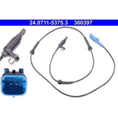 ATE ABS Sensor | 24.0711-5375.3