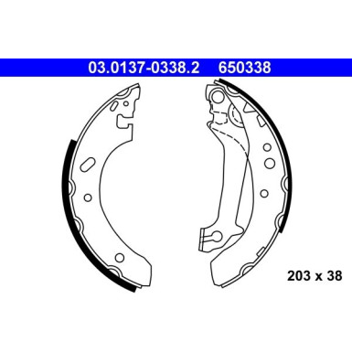 ATE Bremsbacken | 03.0137-0338.2