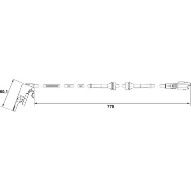 Sensor, Raddrehzahl | PEUGEOT 307 00 | 0 265 007 664